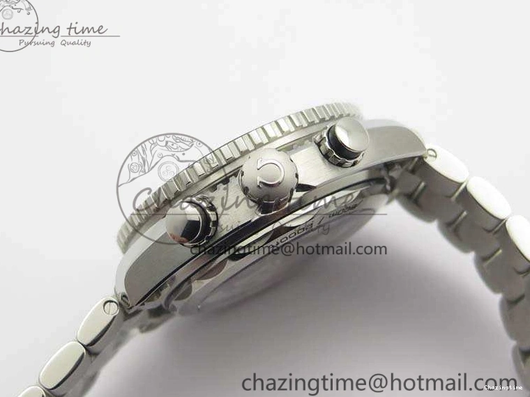 0727 MultiPurpose Planet Ocean Master Chrono SS OM 1:1 Best Edition Gray Dial On SS Bracelet A9900 V 8116